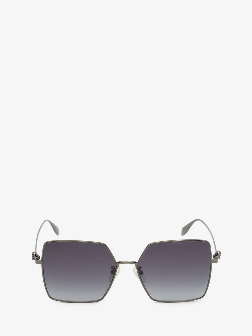 Gafas De Sol Alexander McQueen Light Skull Square Mujer - Grises - Mexico 372-VEPRZI